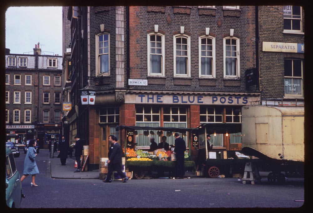 Apr. 27, 1961 Description (Slide): Soho- London Broadwick St. at Berwick