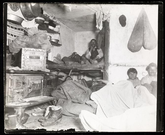 Lodgers in a crowded Bayard Street tenement - "Five cents a spot." DATE:ca. 1890