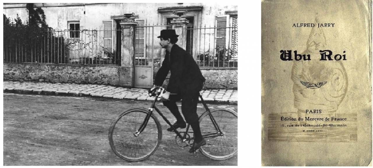 Alfred Jarry on his bicycle
