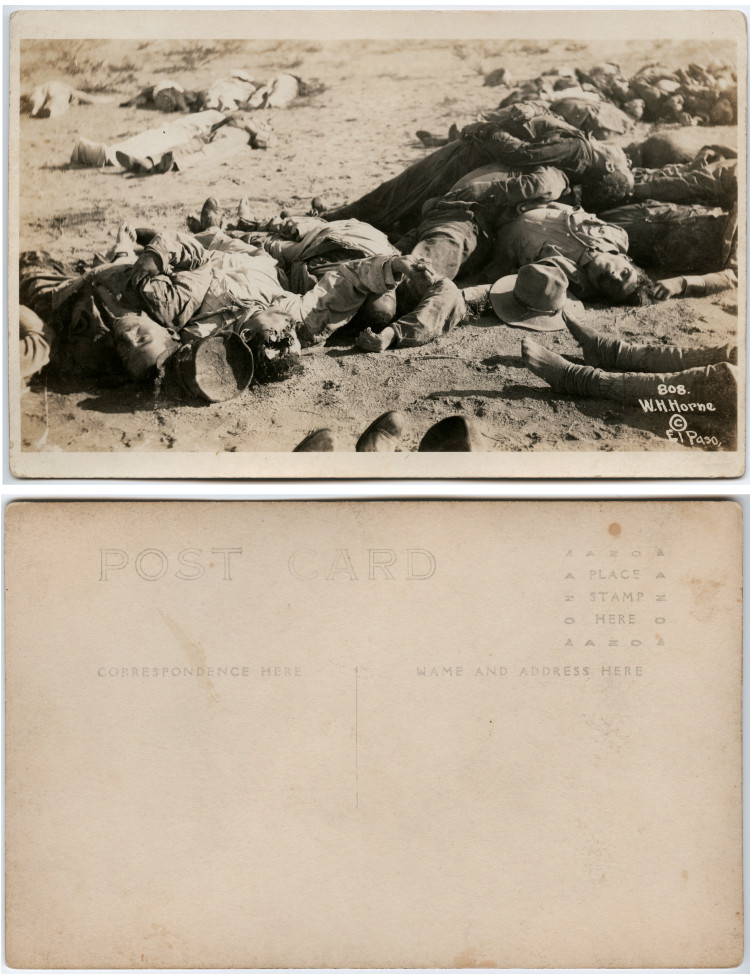 Title: [Dead bodies on a Mexican battlefield] Creator: Horne, Walter H., 1883-1921 Date: 1913