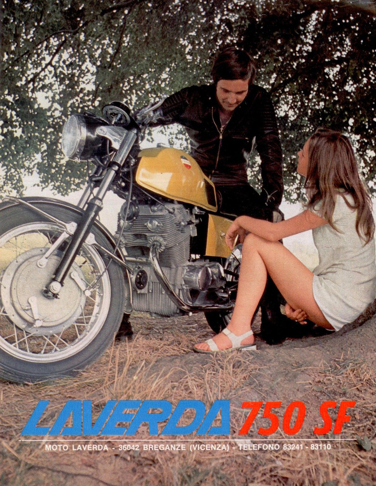 Pubblicità originale anni 70 Moto LAVERDA 750 SF Advertising