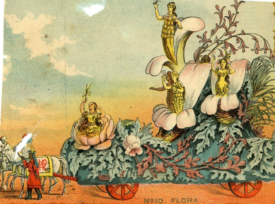 Mardi Gras Floats of the 1880s.