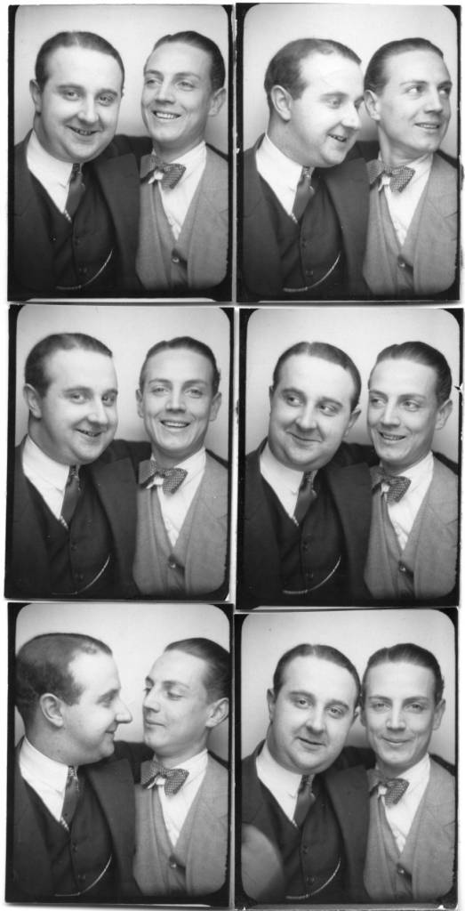 Le photographe Willy Michel (à gauche) et André Fouché (1908-2001), acteur de cinéma (César, Playtime...)