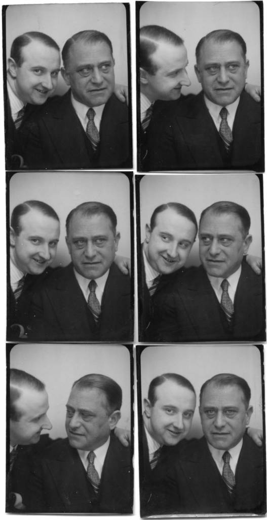 Le photographe Willy Michel (à gauche) et René Alexandre (1885-1946), acteur de théâtre (La jalousie, Lorenzaccio…) et de cinéma muet (La leçon du gouffre, Le calvaire d'une reine...) et parlant (Le coffret de laque, Les musiciens du ciel...)