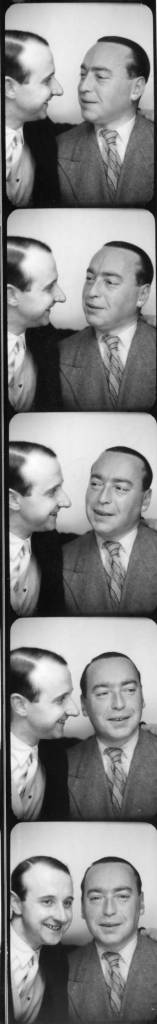 Le photographe Willy Michel (à gauche) et Philippe Gordolon dit Paul Gordeaux (1891-1974), journaliste, historien (Les amours célèbres...), critique dramatique et homme de lettres