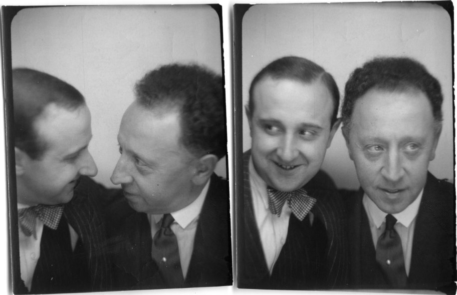 Le photographe Willy Michel (à gauche) et Arthur Rubinstein (1887-1982), pianiste