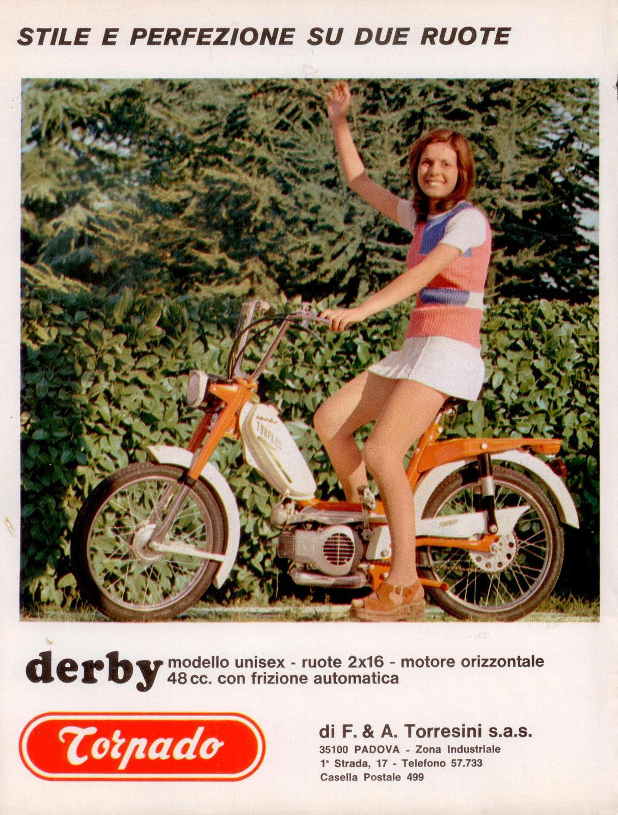 1970's VINTAGE DERBI VARIANT TT MOPED ADVERTSING BROCHURE