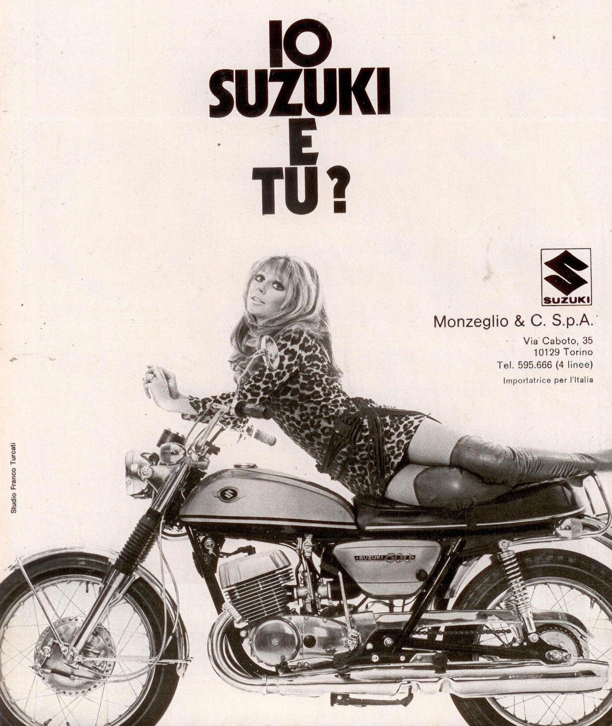 anni 70 MOTO SUZUKI ad