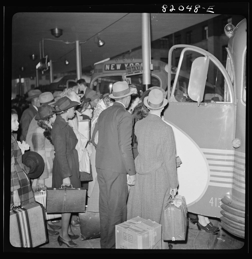Washington, D.C. April, 1942. Greyhound bus terminal