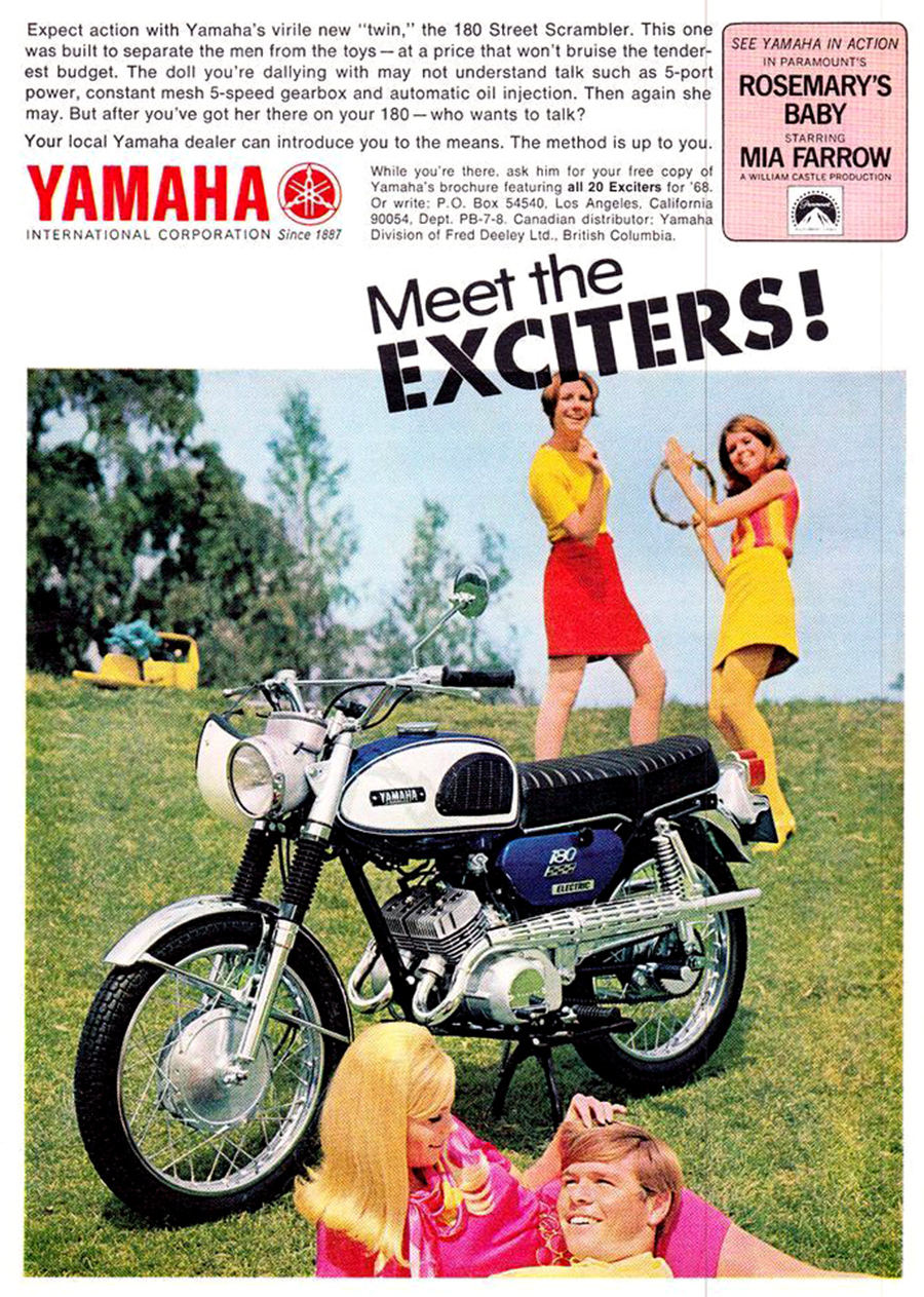 motorcycle advertisement vintage