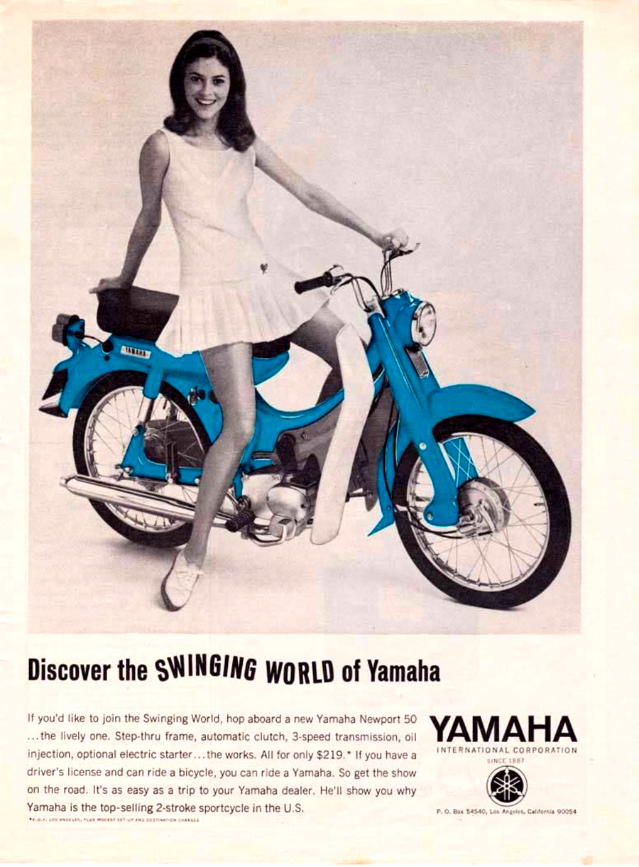 yamaha motorbike advert vintage