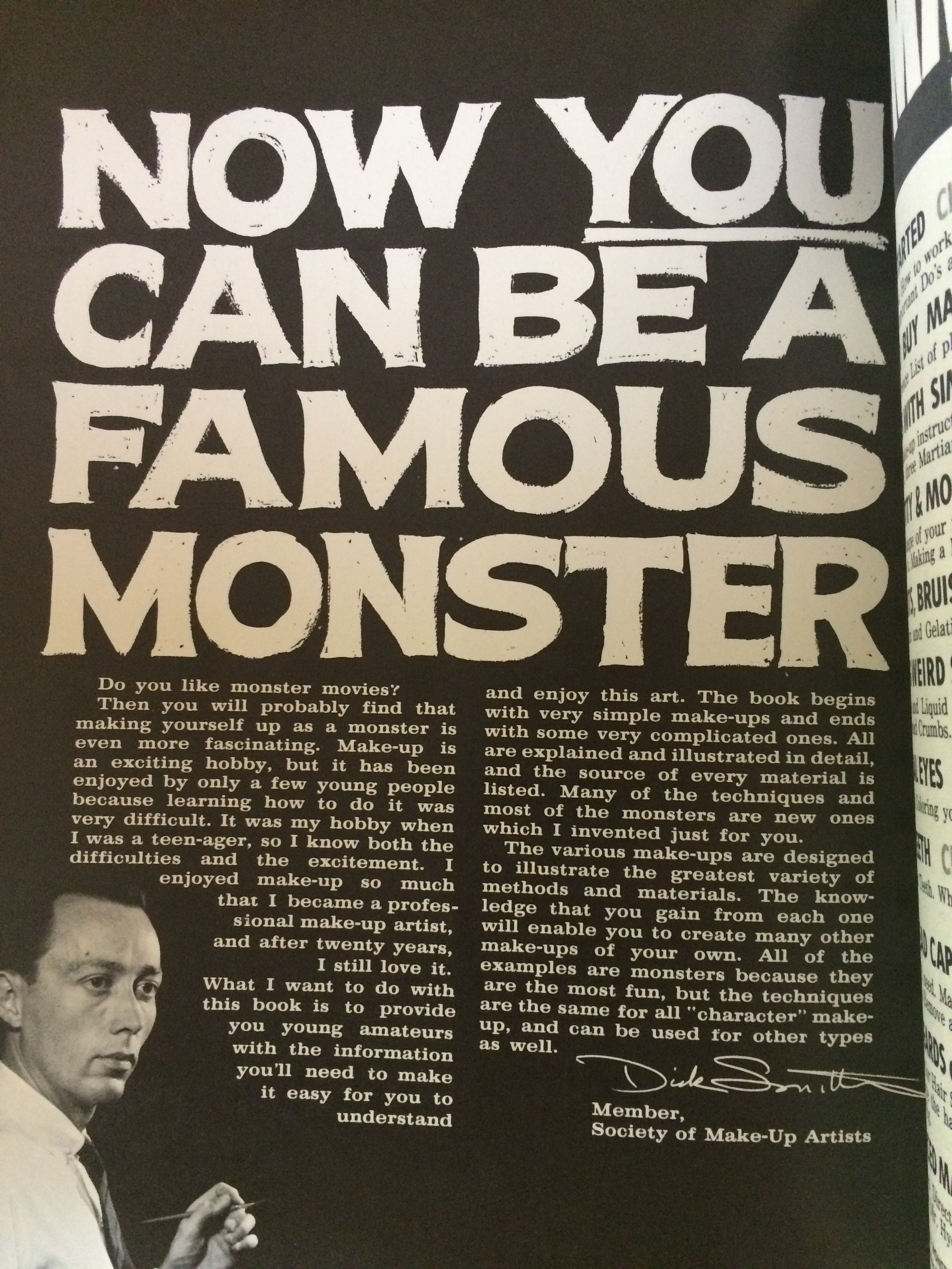 Do-It-Yourself Monster Make-Up Handbook by Dick Smith (Warren Publishing, 1965)