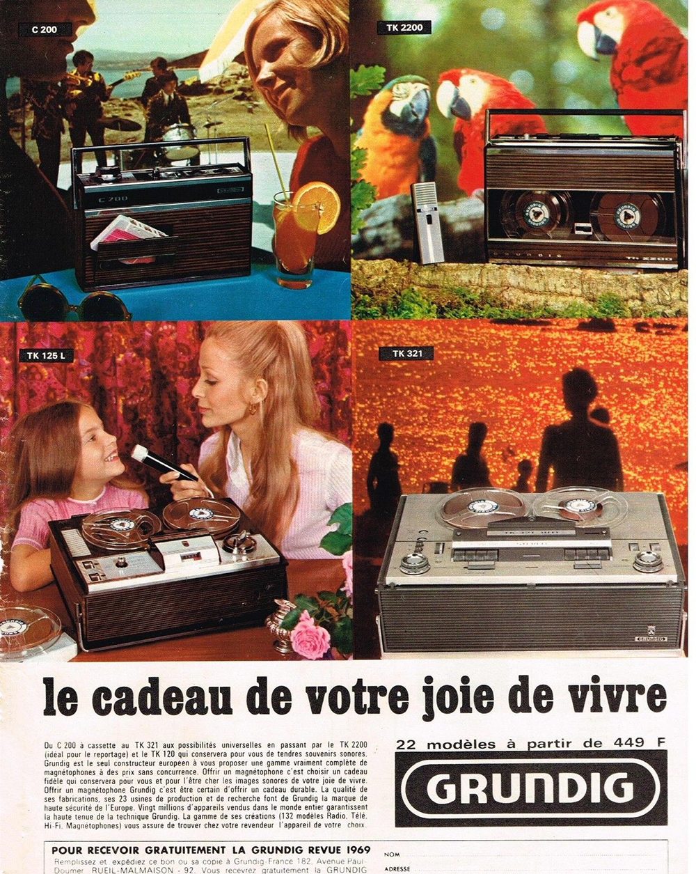 Publicité Advertising 1968 Transistor Hi Fi Grundig
