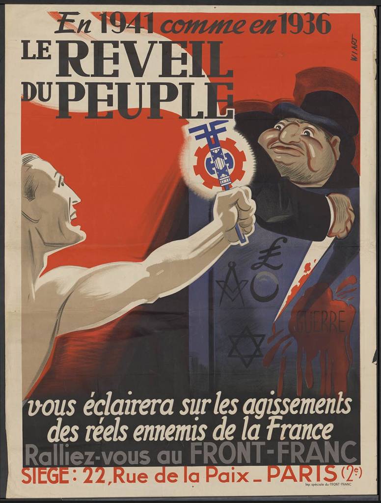 Far-right French periodical The Awakening of People promises to enlighten the reader about the real enemies of France. Photograph: Collection Mémorial de Caen