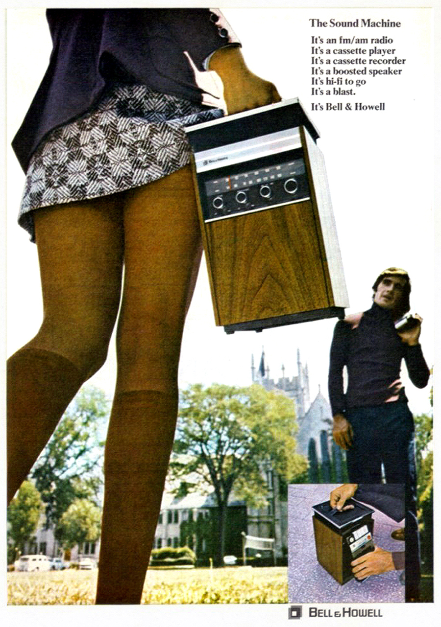 portable stereo ad vintage