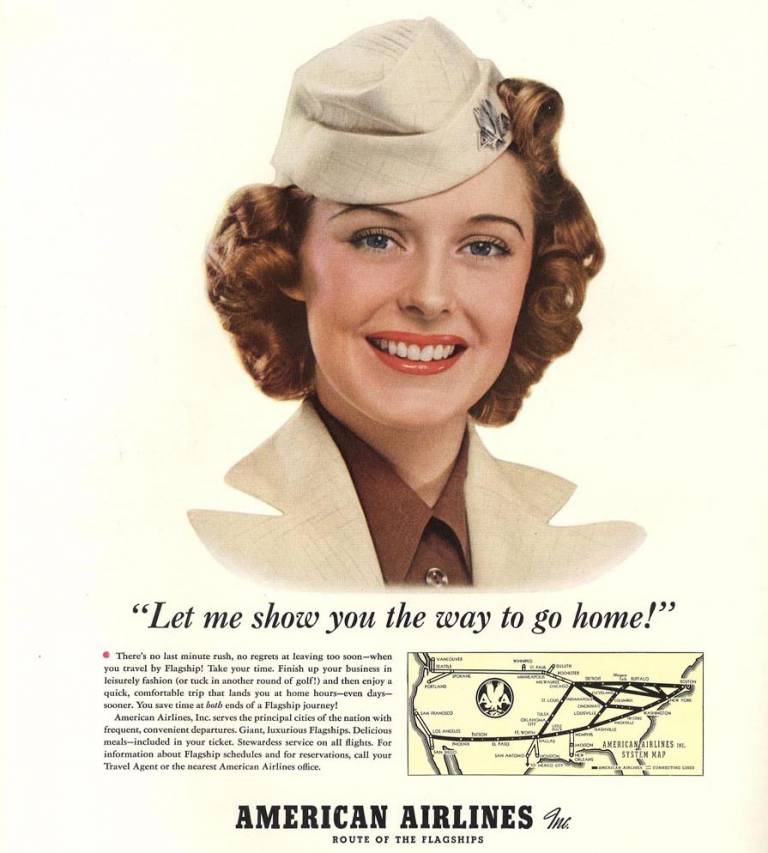 American Airlines, September 1940, Let me show the way to go home ...