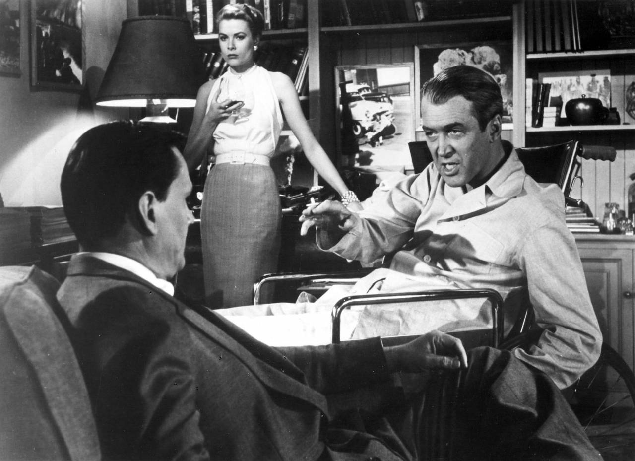 James Stewart and Grace Kelly Rear Window directed by Alfred Hitchcock