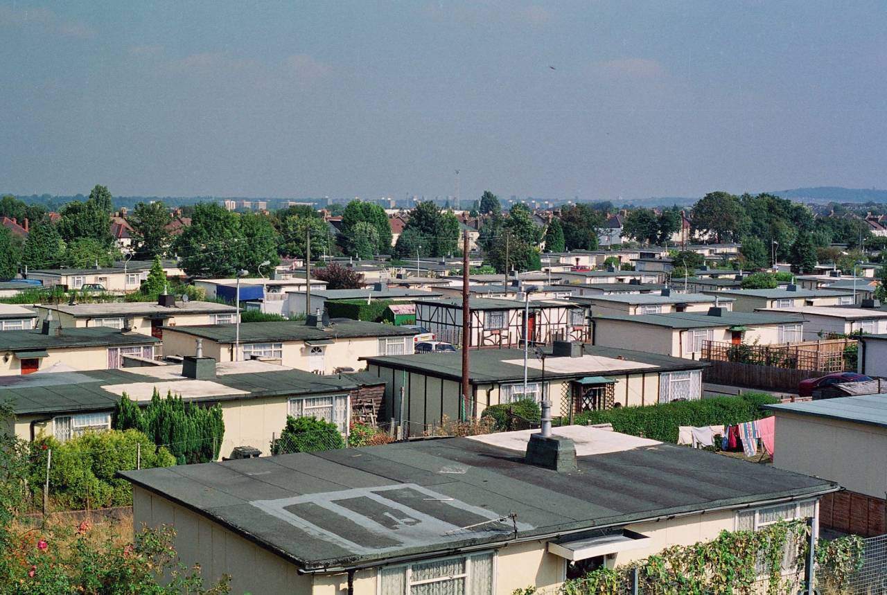 Overview of the Excalibur Estate in Catford, South London, 2004.