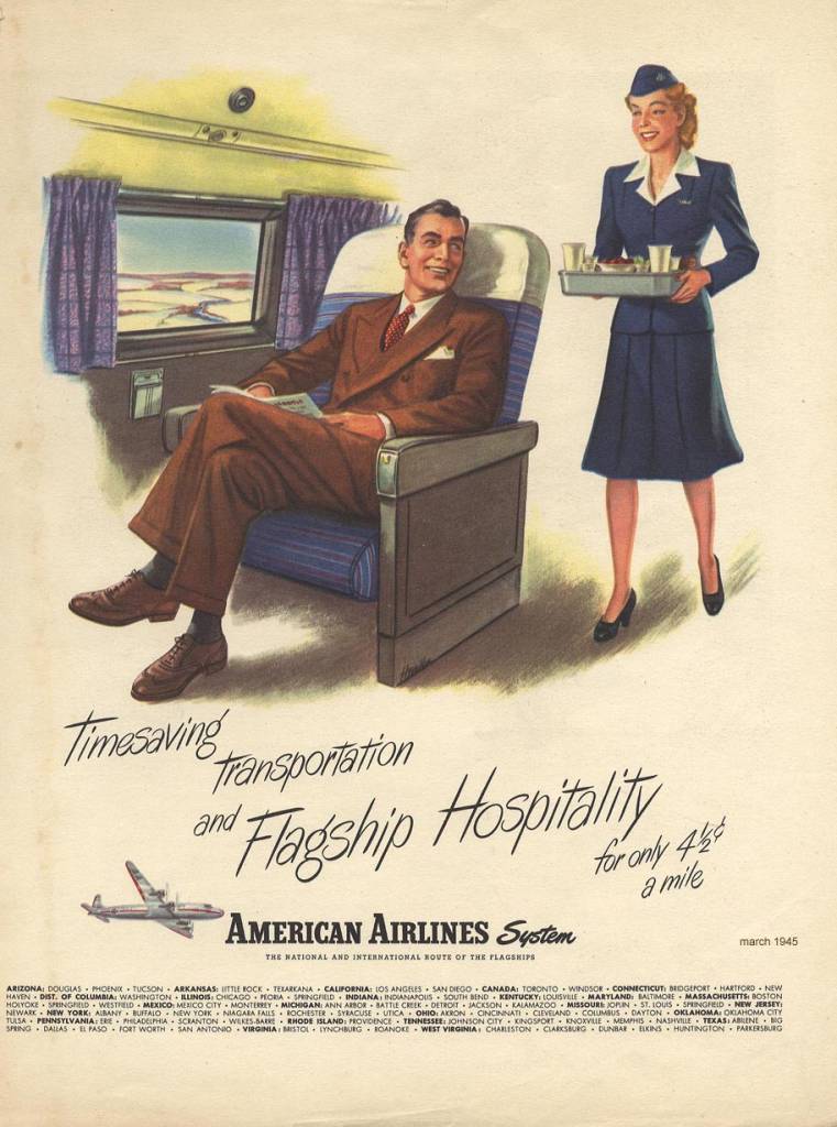 Timesaving Transportation and Flagship Hospitality, American Airlines March 1945
