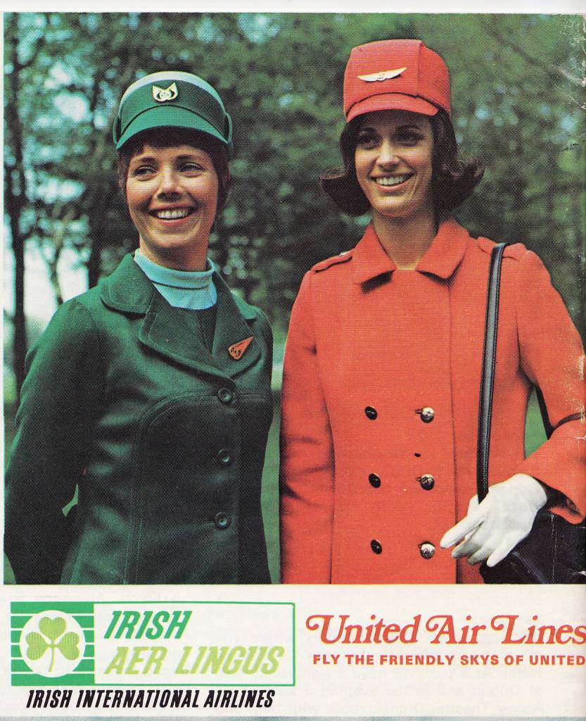 United Airlines Aer Lingus Stewardesses 1971