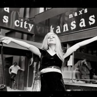 Andrea Feldman in front of Max’s. Photograph by Anton Perich:Courtesy ...