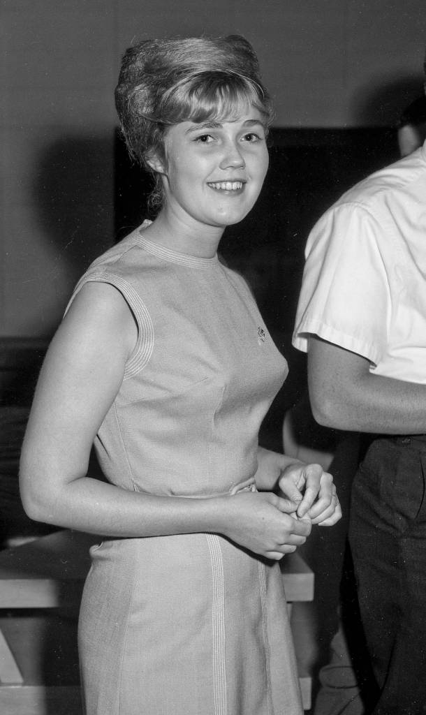 Spring 1964--Student social, Dennis, Ralph and Kathy, Fresno State College