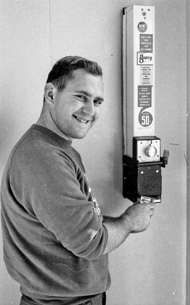 Herb and condom dispenser circa 1964