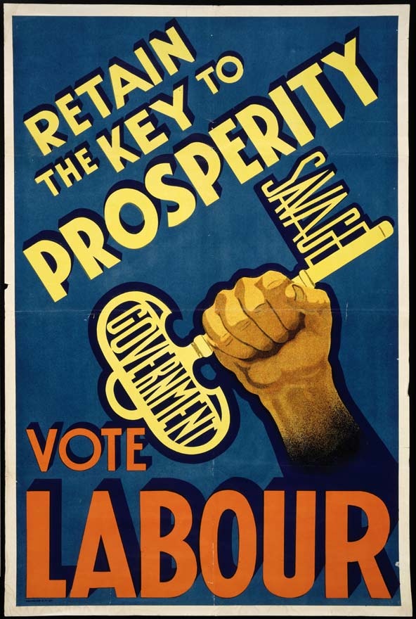 Labour Party Poster 1938 Flashbak