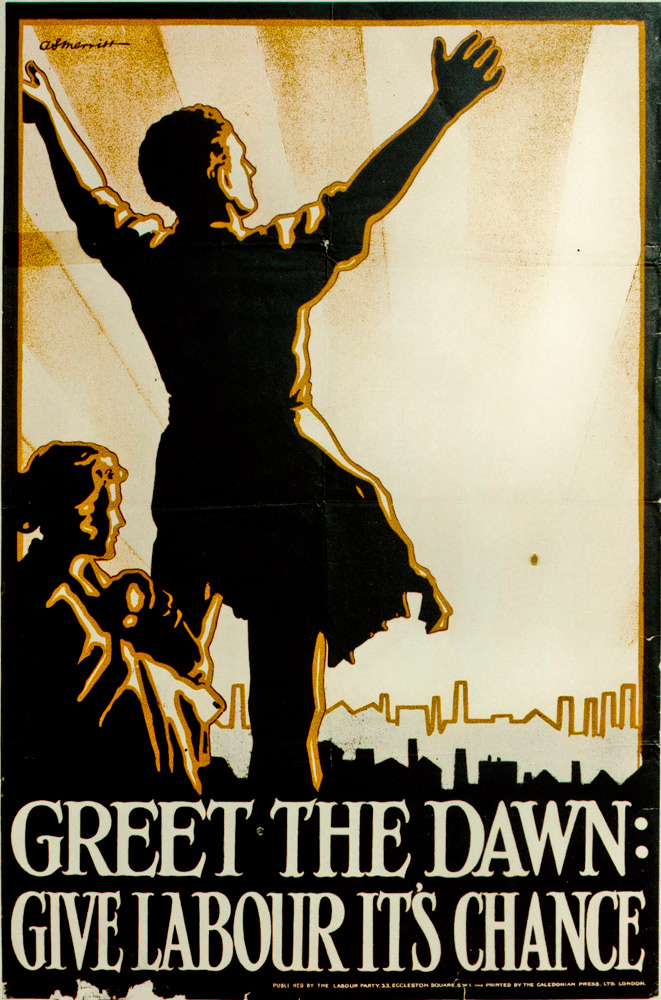 Vintage political poster Poster reproduction. Labour for Prosperity