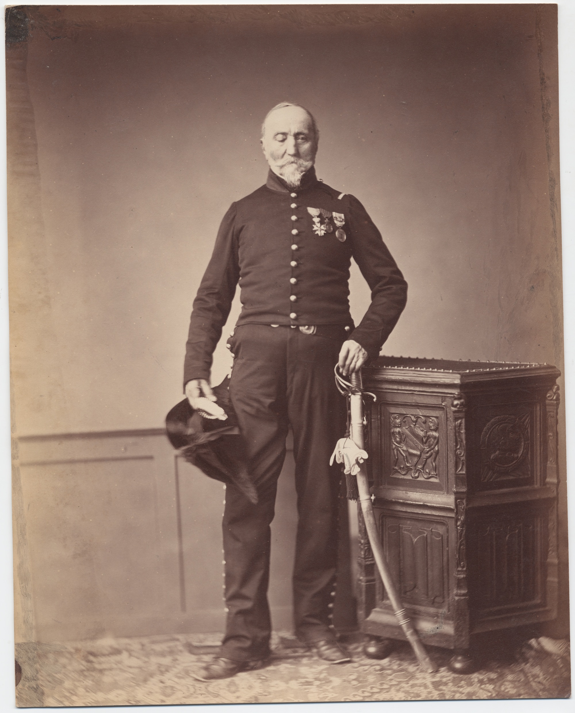 Monsieur Loria, 24th Mounted Chasseur, Regiment Chevalier of the Legion of Honor. Monsieur Loria seems to have lost his right eye.