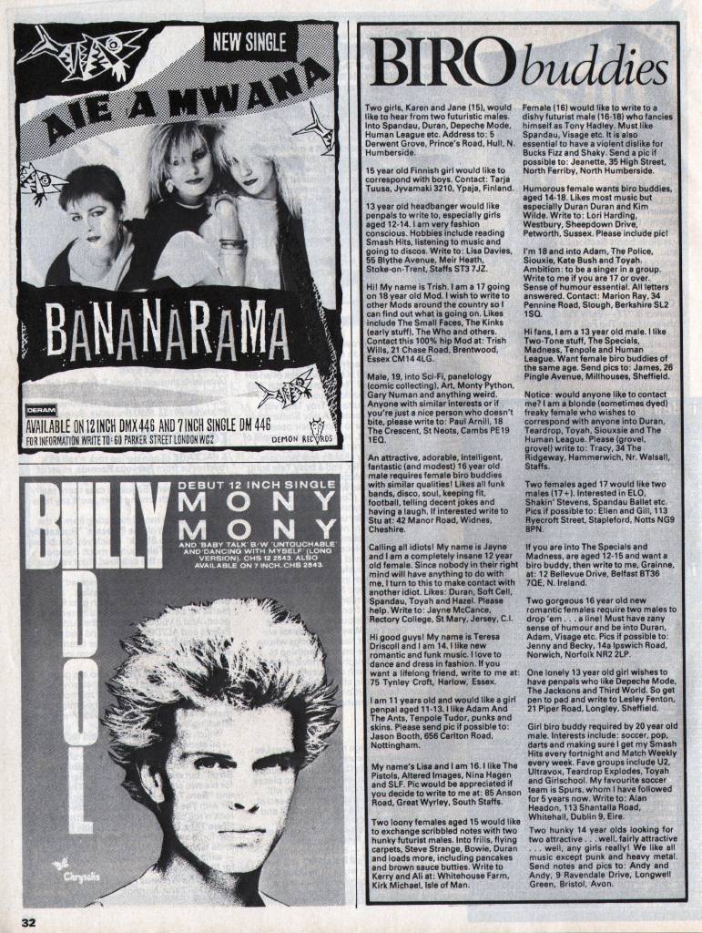 Smash Hits, September 17, 1981 - p.32 ad for Aie a Mwana
