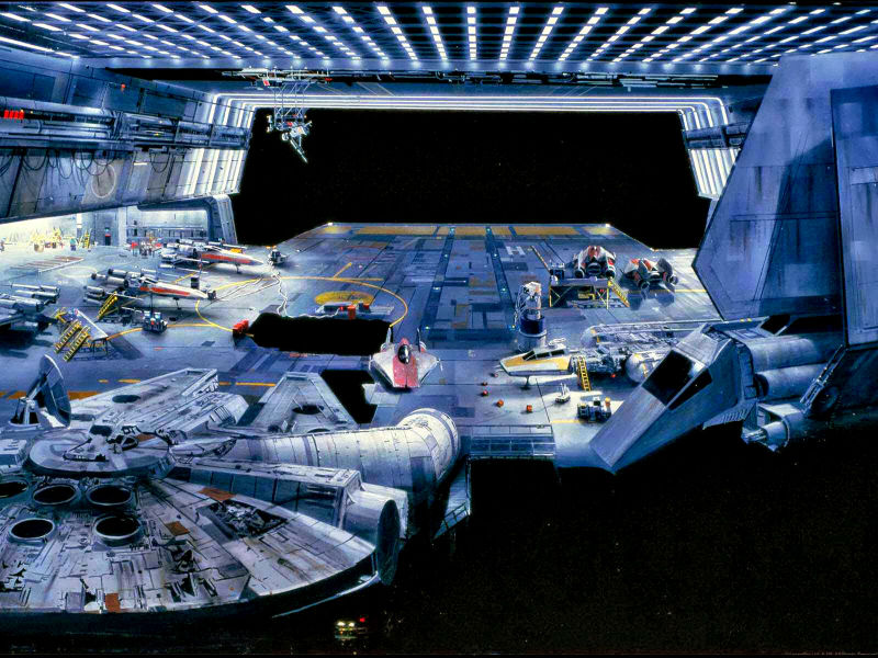 The Hand Painted Scenes of The Original Star Wars Trilogy That