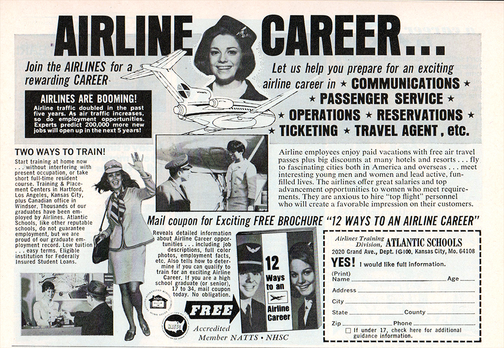 Stewardess or Secretary? Career Ads for Women in the 1960s and 70s