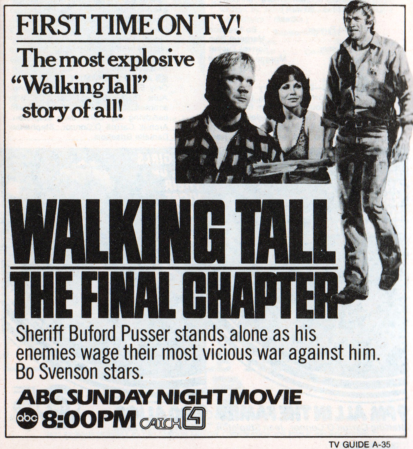 1978 Walking Tall TV Guide Ad