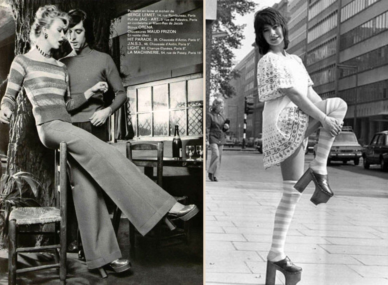 70s style platform shoes