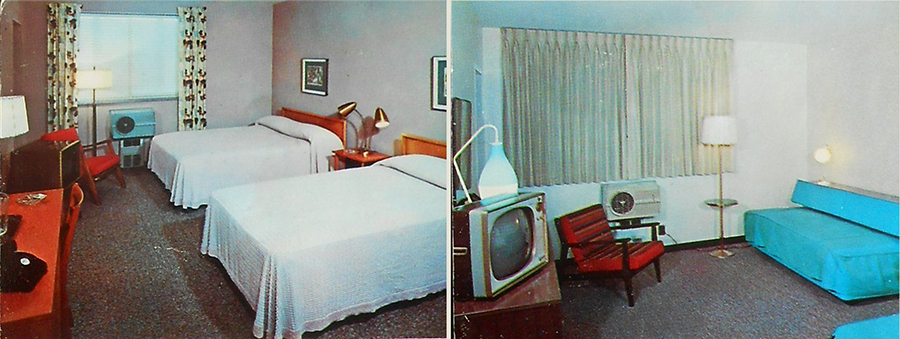 1960s Interiors Town & Country Motor Hotel Route 8 Old TV Cuyahoga Falls OH