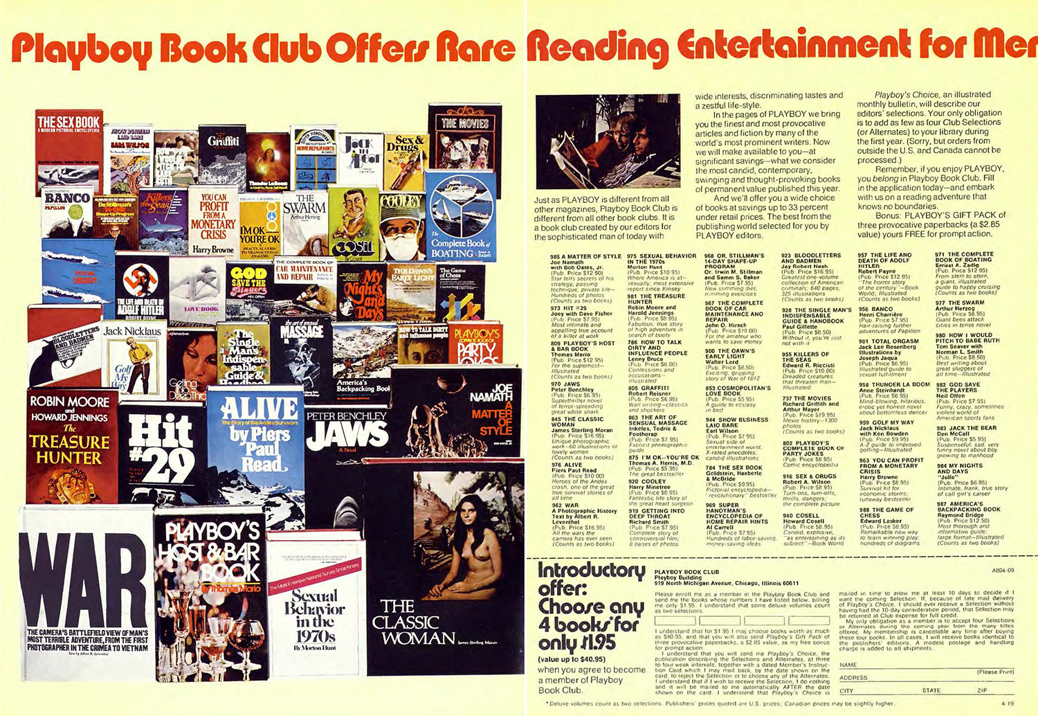 1974 playboy book club