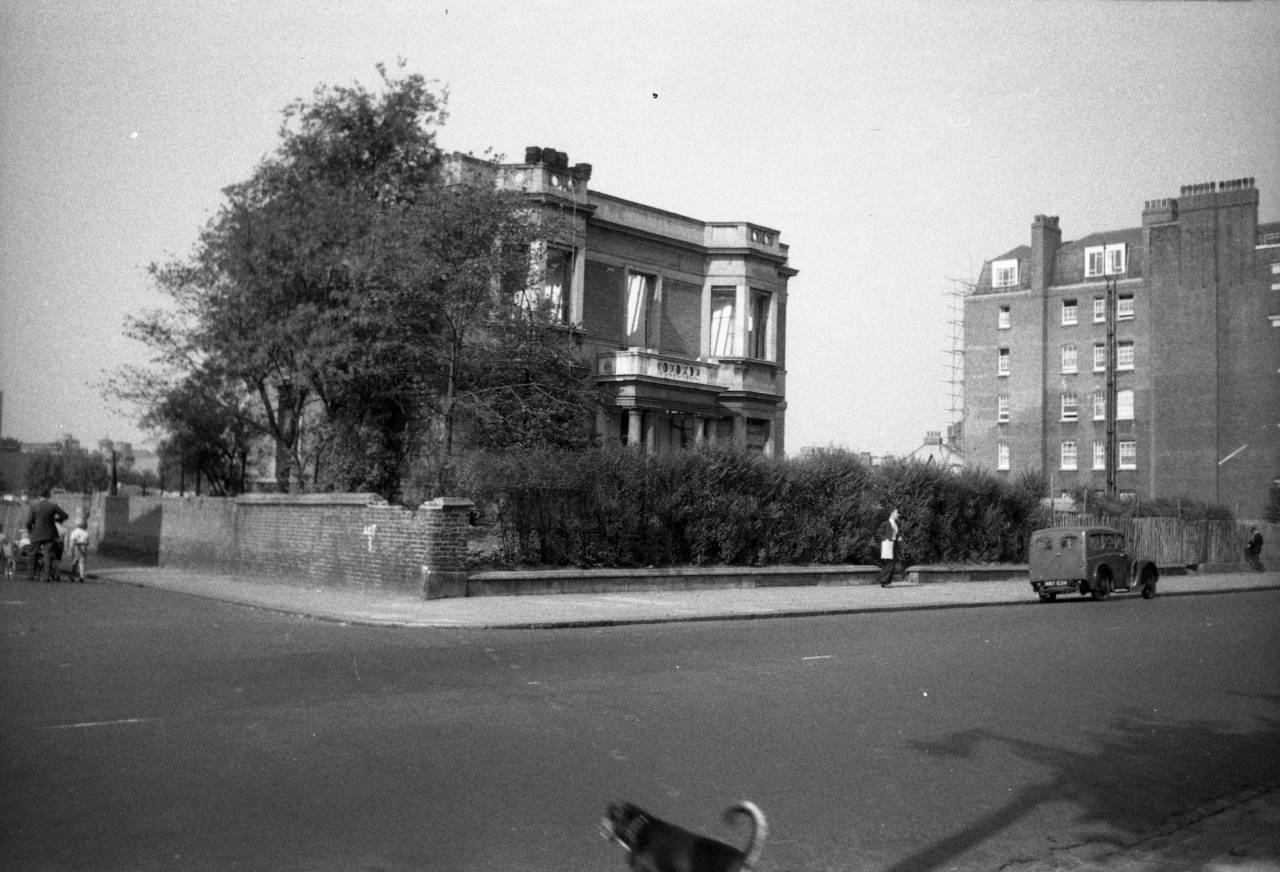 Albert Bridge Road, Battersea - corner of Ethelburga Street. Late 1950s