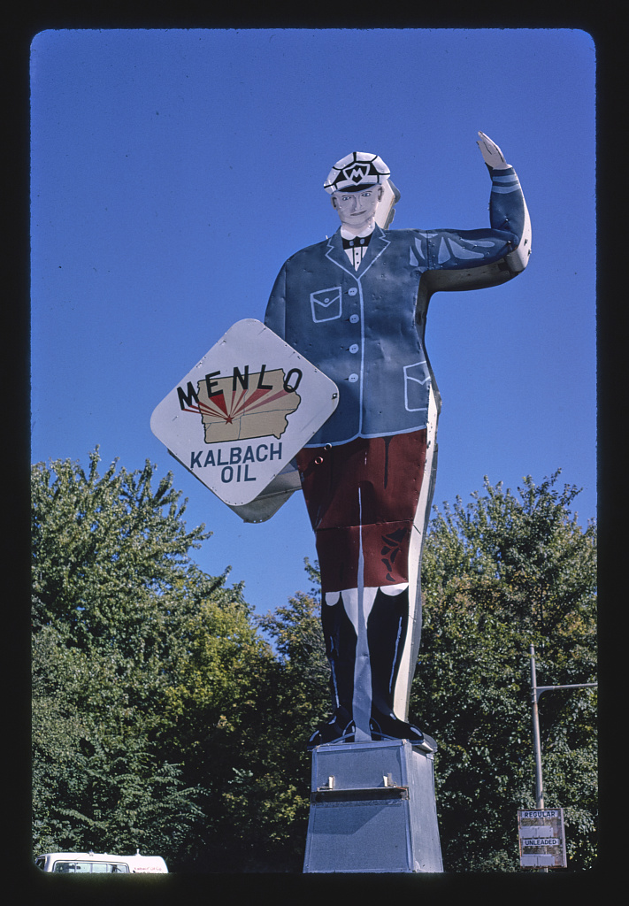 Menlo Kalbach gas sign, Rt. 6 1978