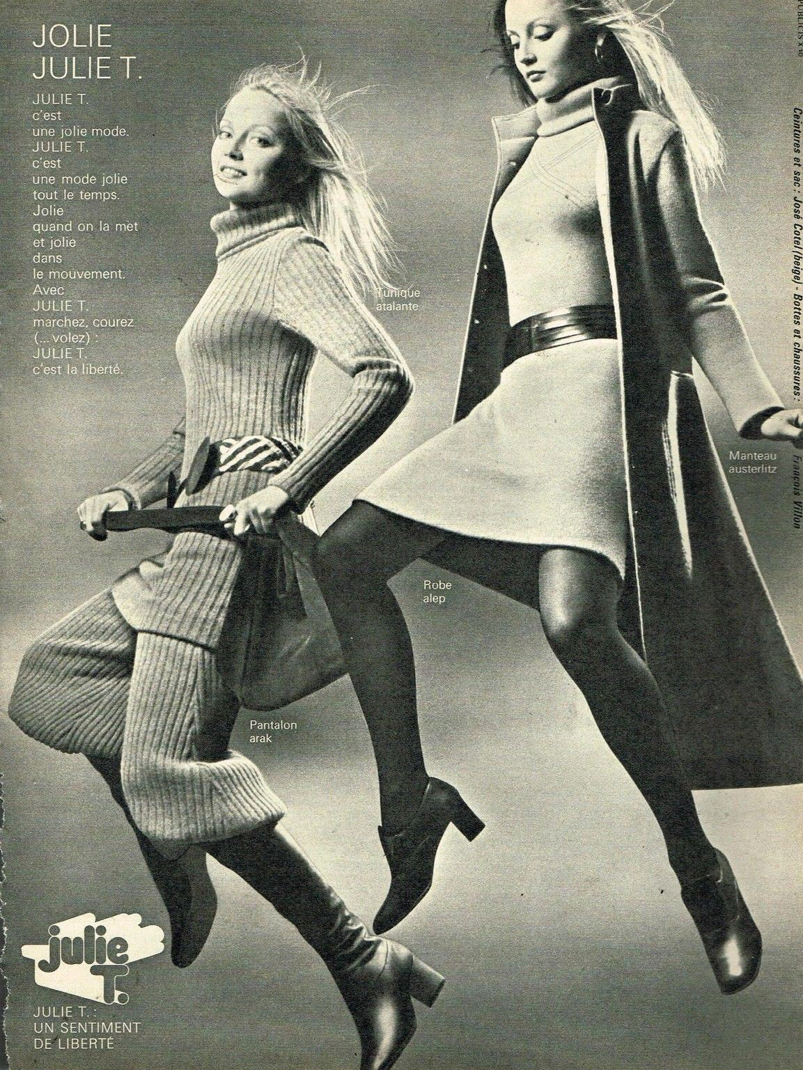 Publicité Advertising 1970 Pret à porter vetement Julie T