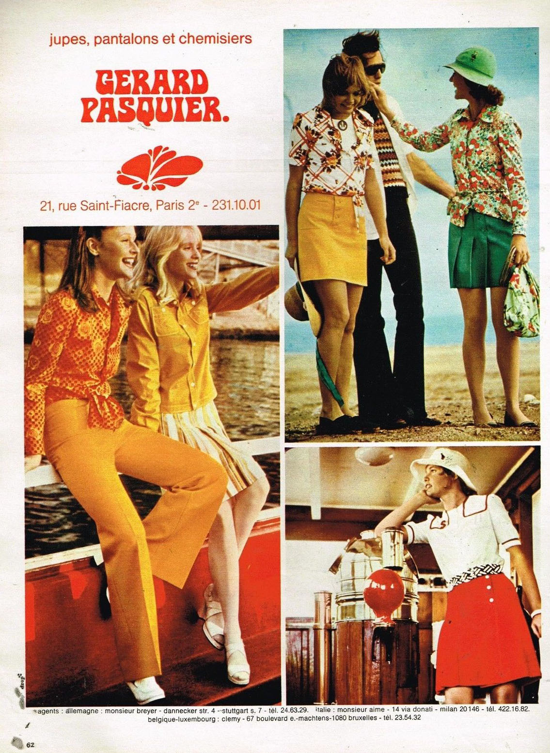 Publicité Advertising 1972 Pret à porter femme Vetements Gerard Pasquier
