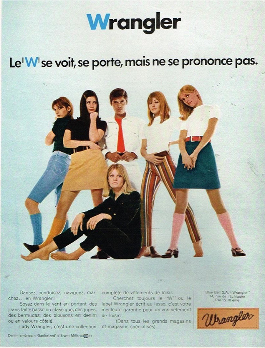 Publicité advertising 1968 Pret à porter vetements Wrangler
