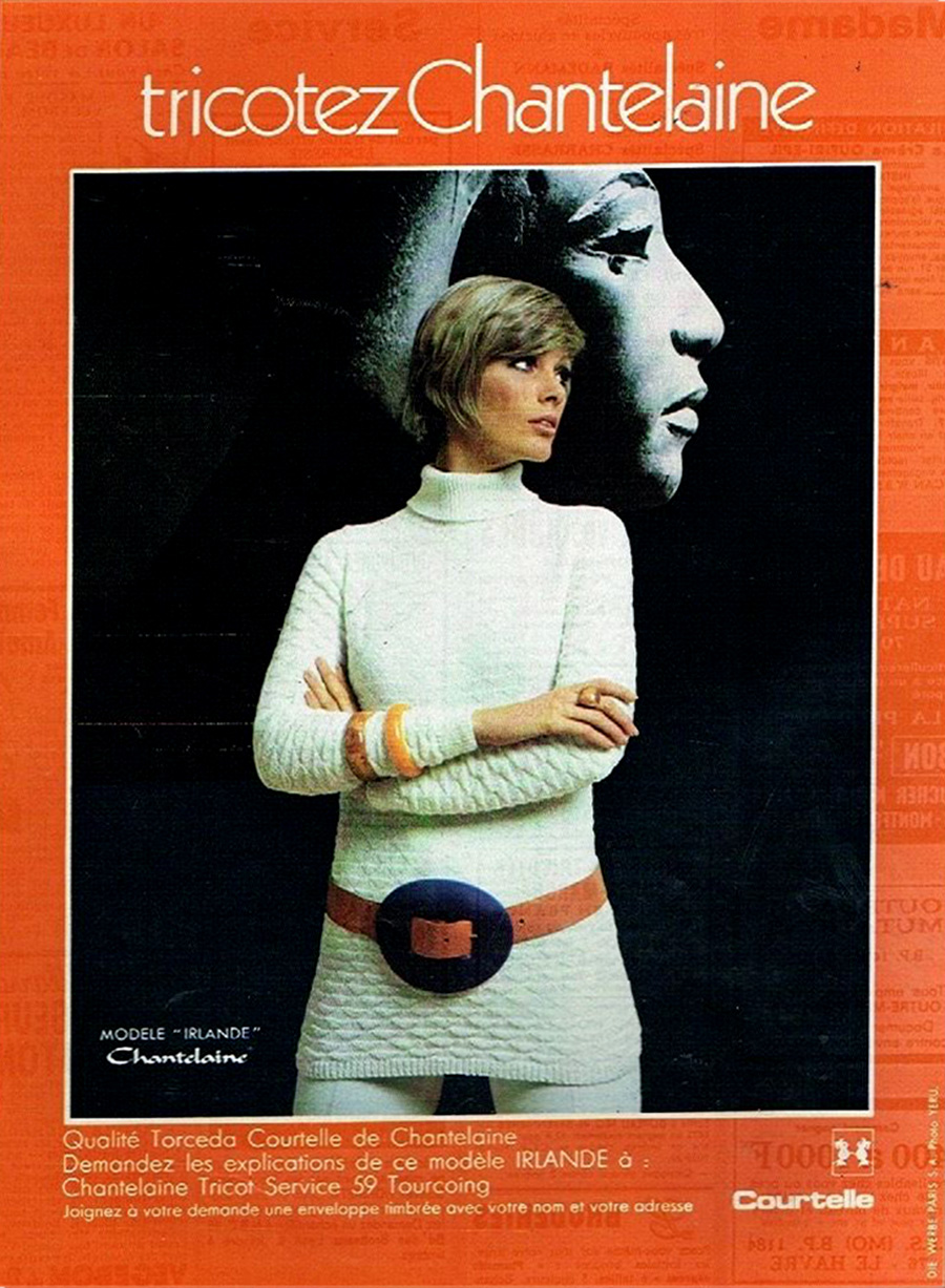 Publicité advertising 1970 La Laine Chantelaine