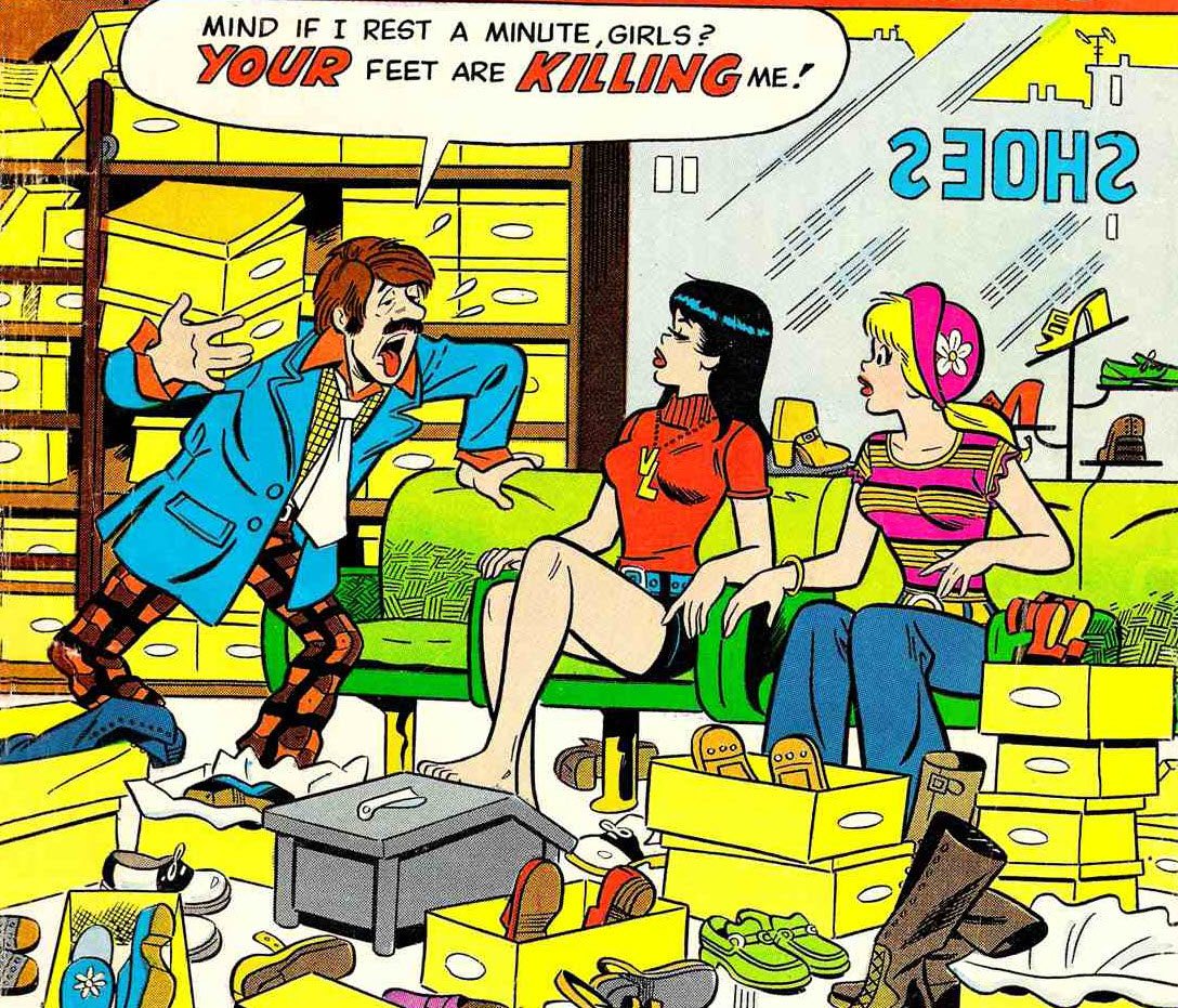 archie comic shoe store