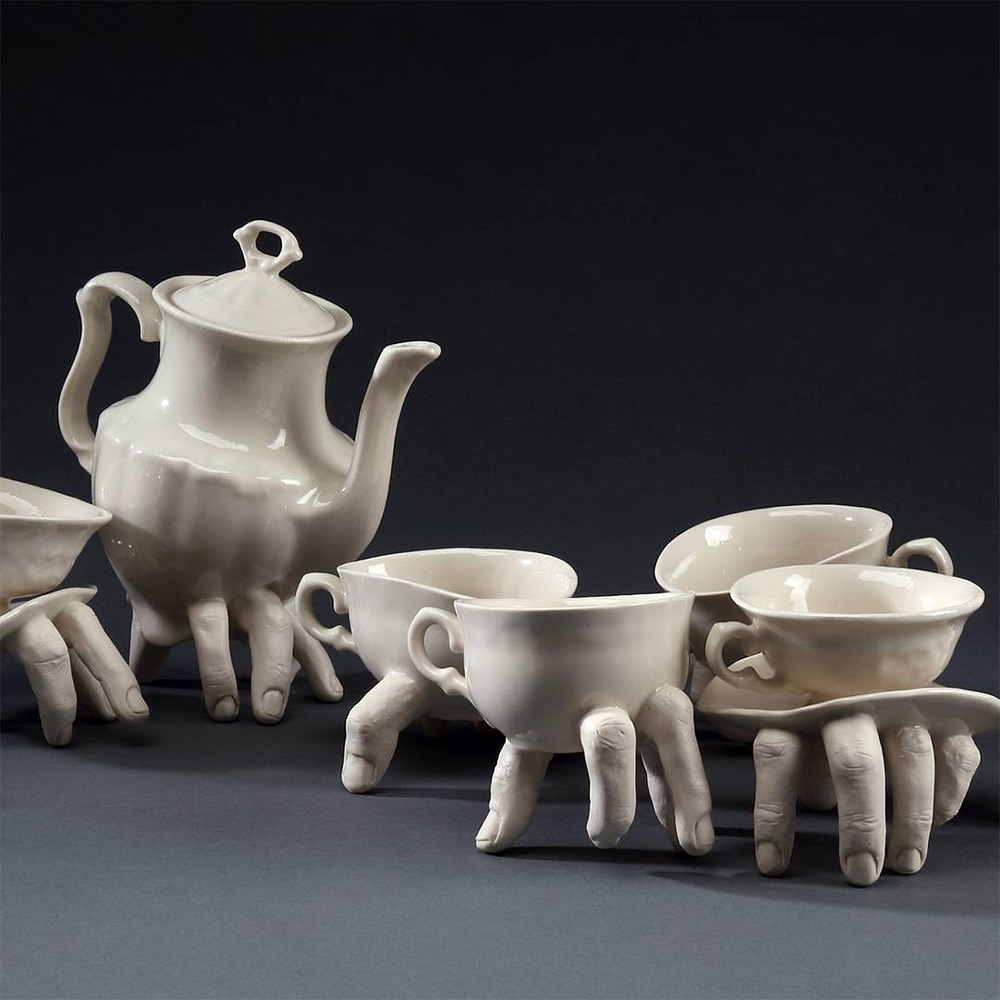 Artist Ronit Baranga’s Anatomical Tableware Creeps Across Teatime