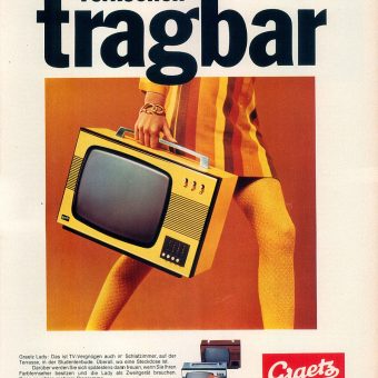 Télévisions à Vendre! Vintage TV Set Advertising Abroad