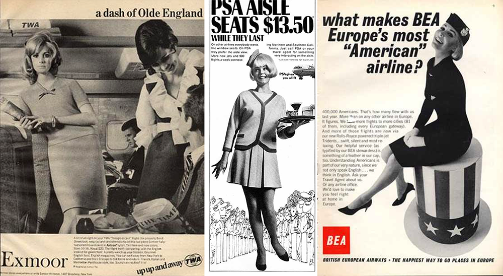 stewardess advertising vintage