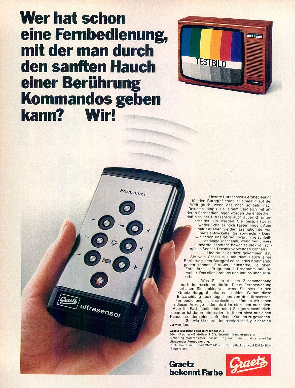 tv remote vintage ad