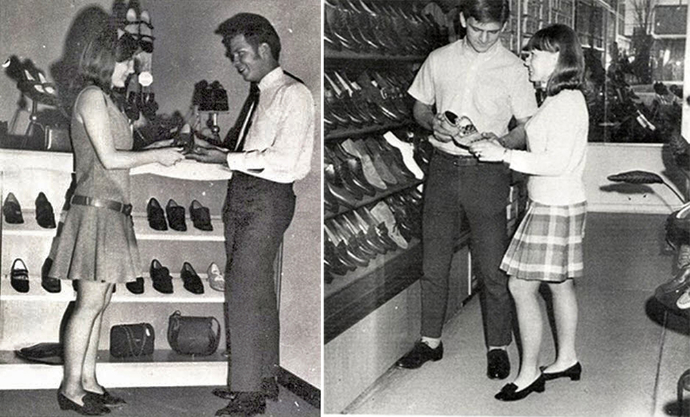 vintage shoe shopping 1970s
