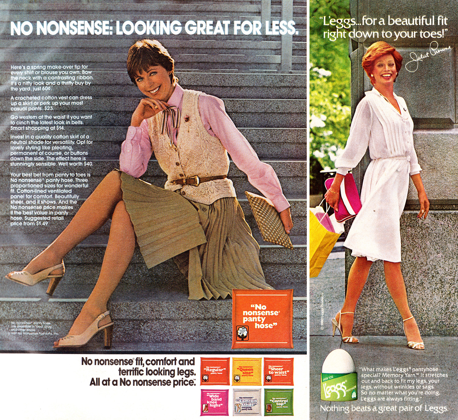 Vintage 1982 L'eggs Leggs Pantyhose Ad